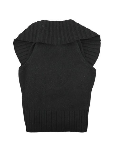 Cult Gaia Chen open-back ribbed top - Black - zdjęcie produktu nr 1