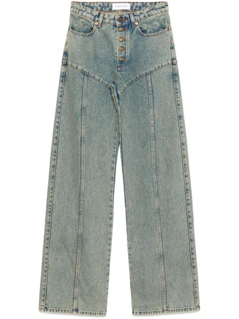 Marine Serre Moon Laser flared jeans - Blue - zdjęcie produktu nr 1