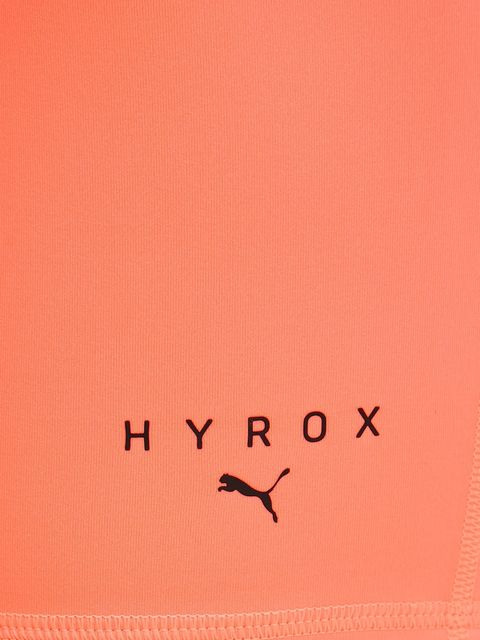Puma szorty treningowe PUMA x HYROX damskie kolor pomarańczowy gładkie high waist 527636