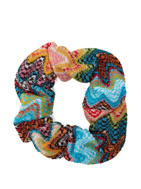Missoni patterned knit scrunchie - Blue - zdjęcie produktu nr 1