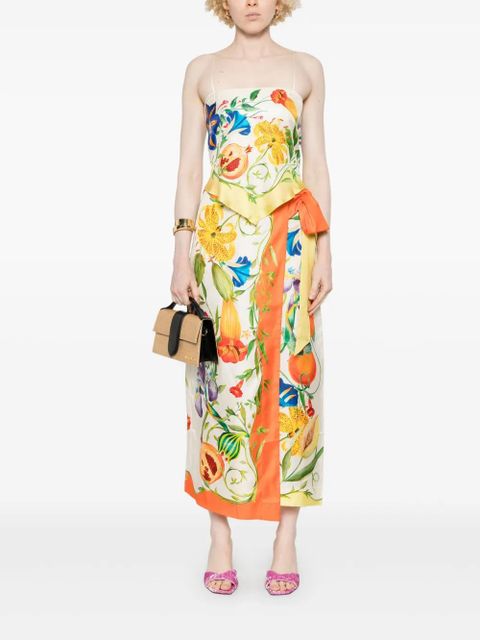 ALEMAIS Flores midi skirt - Neutrals - zdjęcie produktu nr 2