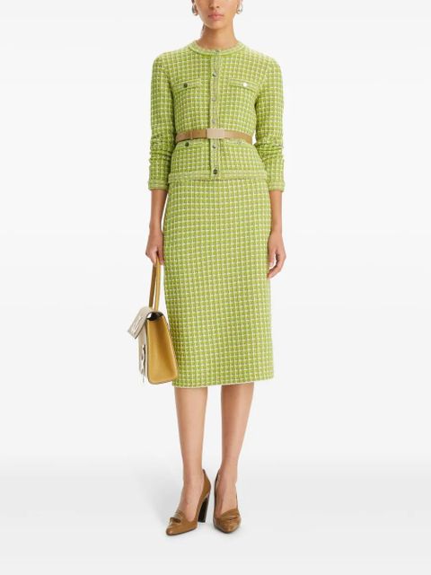 Tory Burch Kendra jacquard cardigan - Green - zdjęcie produktu nr 2