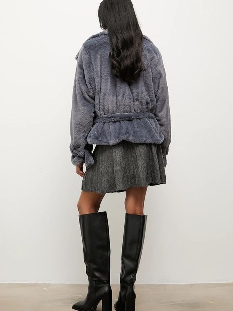 Answear.LAB kurtka kolor szary przejściowa