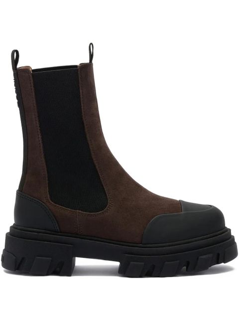 GANNI toe-cap lug-sole boots - Brown - zdjęcie produktu nr 1