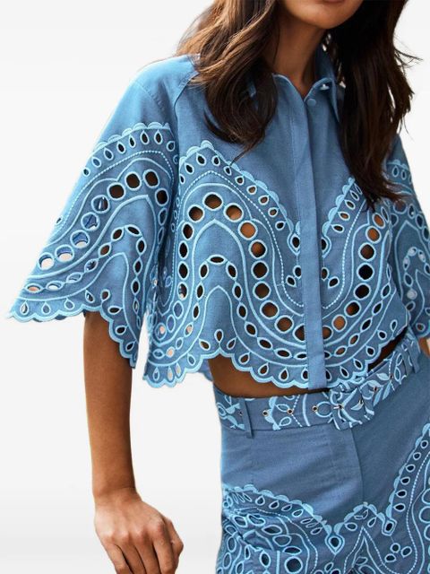 Charo Ruiz Ibiza cut-out storm blouse - Blue