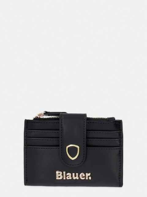 Blauer portfel damski z imitacji skóry - zdjęcie produktu nr 2