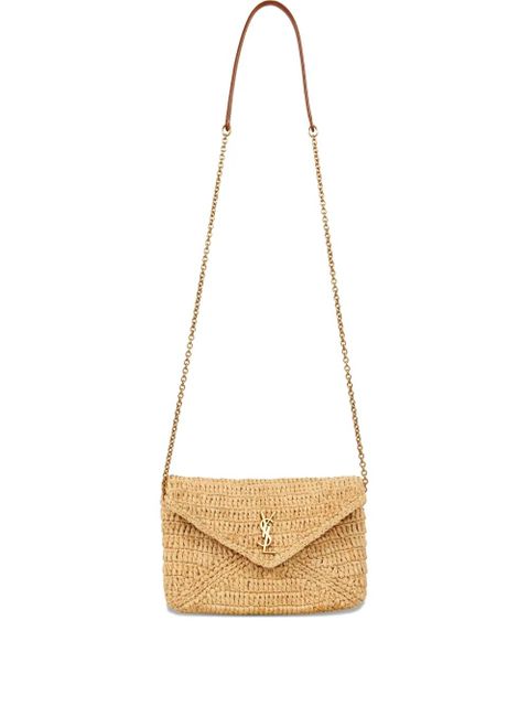 Saint Laurent Cassandre woven logo cross body bag - Neutrals - zdjęcie produktu nr 1