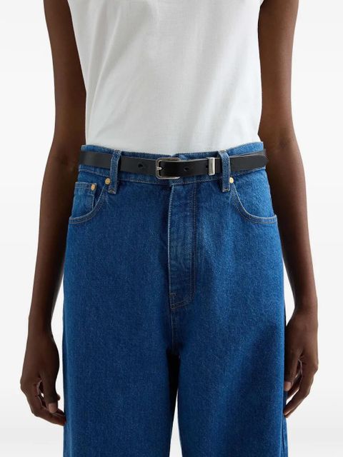 Jil Sander buckle leather belt - Black