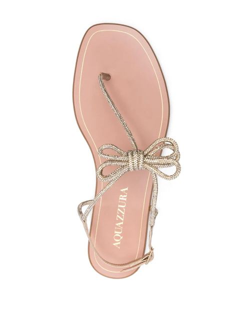 Aquazzura Capri Nights leather sandals - Gold