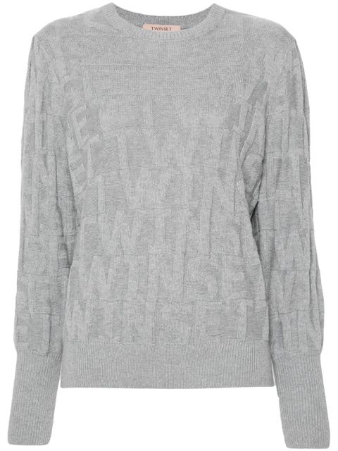 TWINSET jacquard-logo sweater - Grey - zdjęcie produktu nr 1