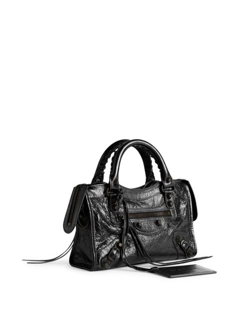 Balenciaga mini Le City lambskin tote bag - Black