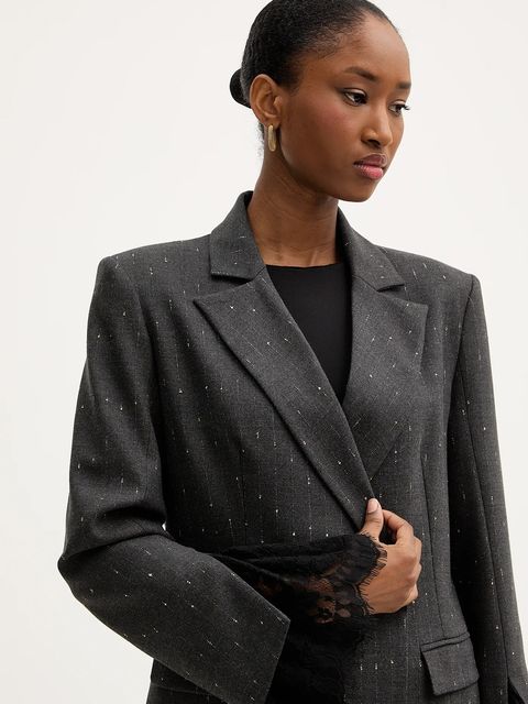 Haveone marynarka kolor szary dwurzędowa JGE-P031