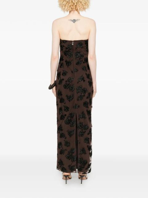 ROTATE BIRGER CHRISTENSEN beaded maxi dress - Brown