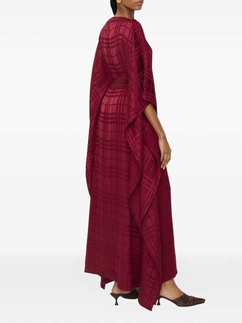 Burberry check buckle silk maxi dress - Red
