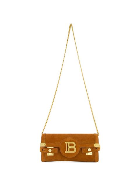 Balmain B-Buzz 23 suede shoulder bag - Brown - zdjęcie produktu nr 1