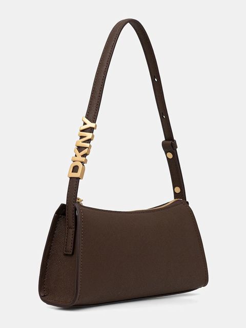 Dkny torebka skórzana kolor brązowy R433YG57