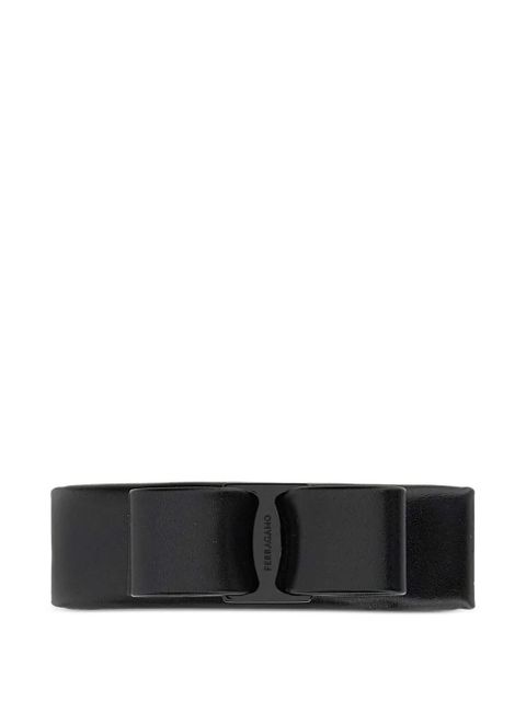 Ferragamo Vara Bow leather hair clip - Black - zdjęcie produktu nr 1