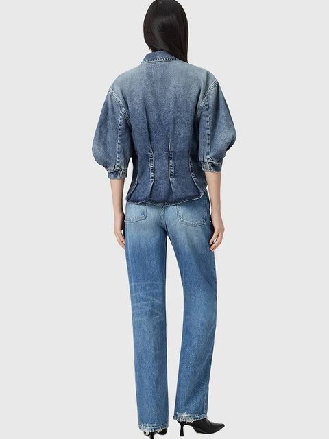 AllSaints jeansy BROOKLYN damskie high waist W027ED