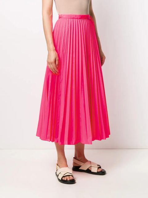 Valentino Garavani tied-waist pleated skirt - Pink