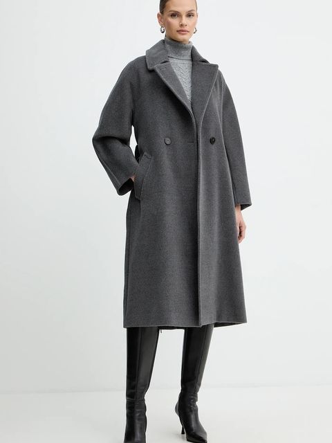 Marella sweter z dodatkiem wełny Emme by Marella damski kolor szary lekki 2525366032200