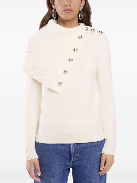 Rabanne Temporary wool jumper - White