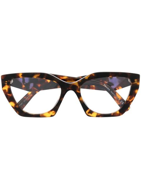 Prada Eyewear square-frame glasses - Brown - zdjęcie produktu nr 1