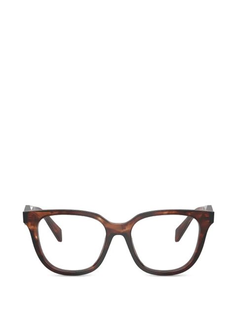 Prada Eyewear geometric-frame glasses - Brown - zdjęcie produktu nr 1