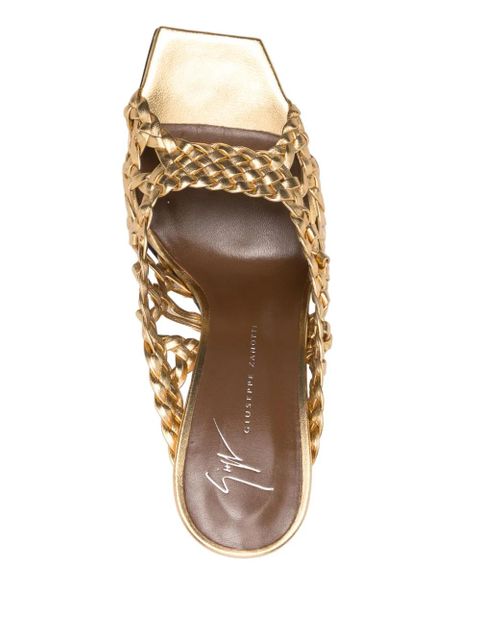Giuseppe Zanotti 90mm GZ Mya Cage sandals - Gold