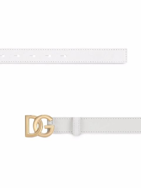 Dolce & Gabbana DG-logo leather belt - White - zdjęcie produktu nr 2