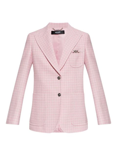Versace check-patterned blazer - Pink - zdjęcie produktu nr 1