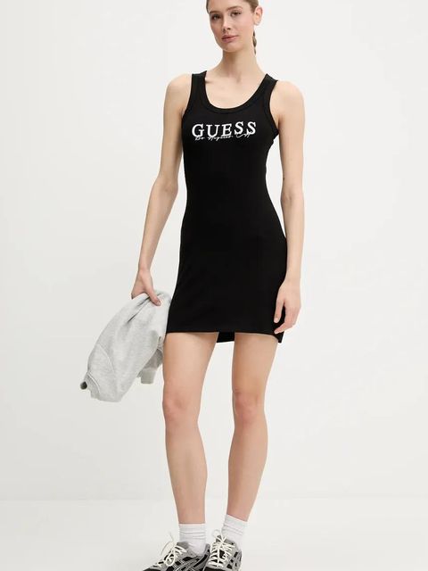 Guess sukienka SUNFLOWER kolor czarny mini dopasowana V5GK06 K8RT2