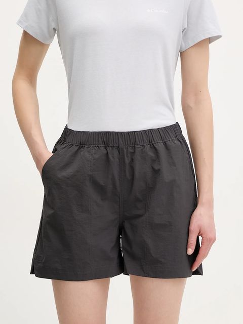 Helly Hansen szorty outdoorowe Vetta kolor szary gładkie high waist 63184 - zdjęcie produktu nr 1