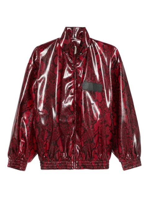 GCDS snakeskin-effect faux-leather jacket - Red - zdjęcie produktu nr 1