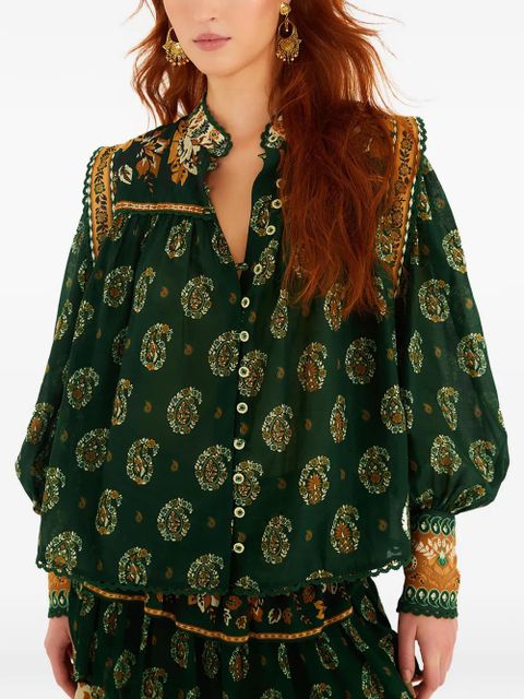 FARM Rio Tayla buttoned blouse - Green - zdjęcie produktu nr 1