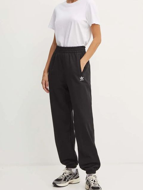 adidas Originals spodnie dresowe bawełniane Essential kolor czarny gładkie IW0952 - zdjęcie produktu nr 1