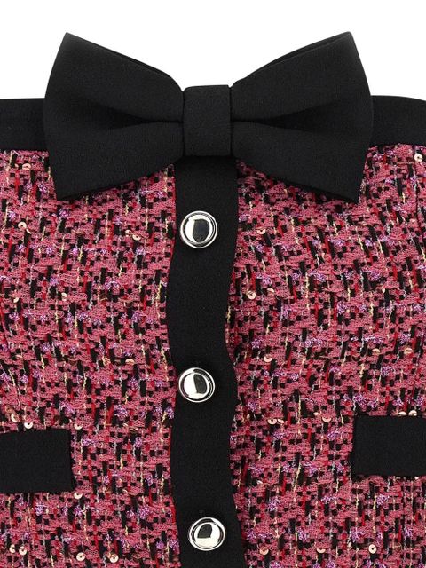 Alessandra Rich sequin-embellished tweed top - Pink - zdjęcie produktu nr 2