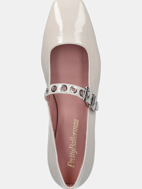 Pretty Ballerinas baleriny skórzane Camille kolor beżowy 52211_A