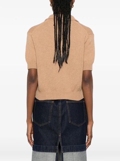 KHAITE Leni collared T-shirt - Neutrals