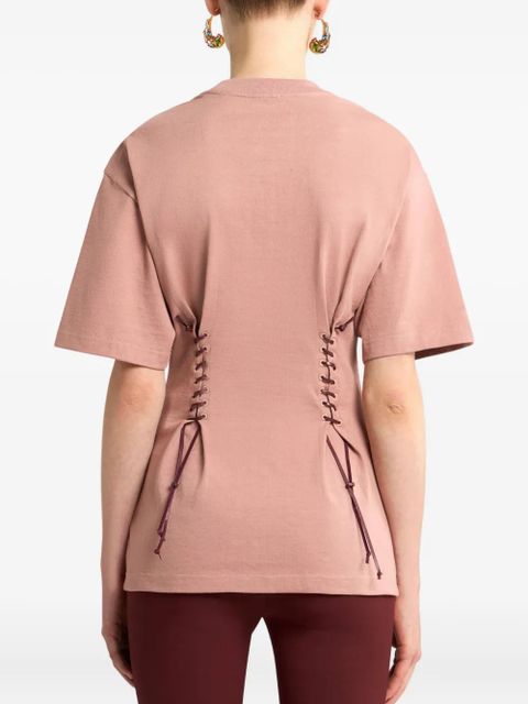 ETRO laced side T-shirt - Pink