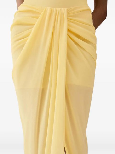 Jacquemus draped asymmetric skirt - Yellow