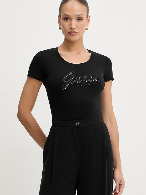 Guess t-shirt damski kolor czarny W5YI46 J1314 - zdjęcie produktu nr 1