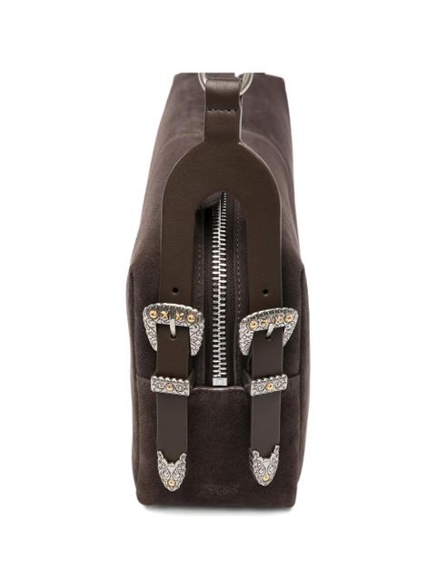 PINKO medium Keeper suede shoulder bag - Brown