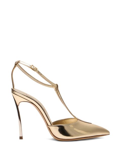 Casadei Victory buckle-detail heeled pumps - Gold - zdjęcie produktu nr 1