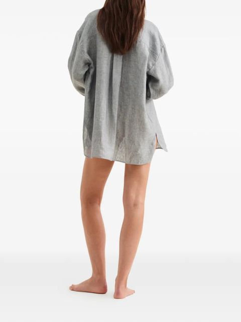 ERES Exact band-collar shirt - Grey