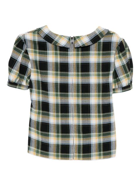 SHUSHU/TONG notched-collar puff-sleeves blouse - Black