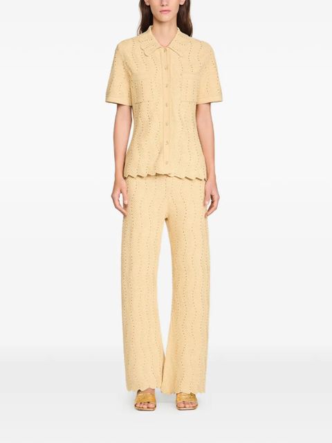 SANDRO zigzag-pattern cardigan - Neutrals - zdjęcie produktu nr 2