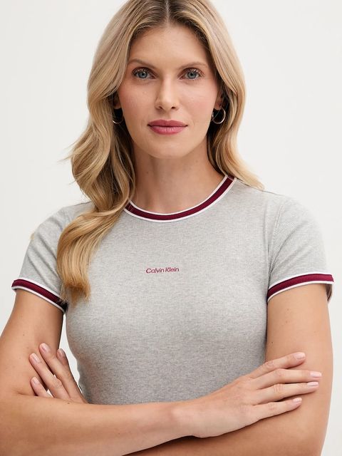 Calvin Klein Jeans sukienka kolor szary mini prosta LV047D202G