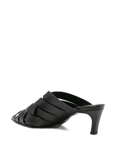 ANINE BING 55mm Eve woven leather mules - Black