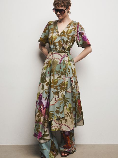 Medicine sukienka kopertowa z domieszką lnu - zdjęcie produktu nr 2