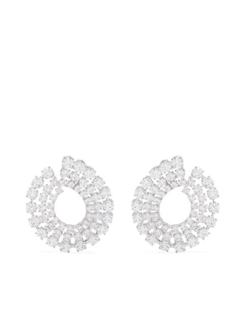 Swarovski Matrix hoop earrings - White - zdjęcie produktu nr 1